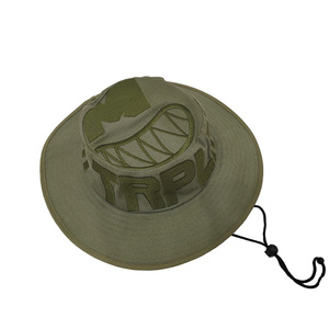 หมวกบักเก็ตคุณภาพสูงแบบยูนิเซ็กซ์ สไตล์ลำลอง เหมาะสำหรับกิจกรรมกลางแจ้ง ตั้งแคมป์ ตกปลา ท่องเที่ยว สี<span class=keywords><strong>เขียว</strong></span> ปักลาย ปีกกว้าง สำหรับฤดูร้อน ทำจากผ้าแคนวาส - Product Image 2