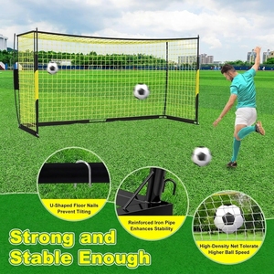 Portería de Fútbol 12*6 pies, Portátil, de Metal y Fibra de Vidrio, Equipo de Entrenamiento para Jardín, Montaje Rápido, Bolsa de Transporte, para 4 Personas - Product Image 3