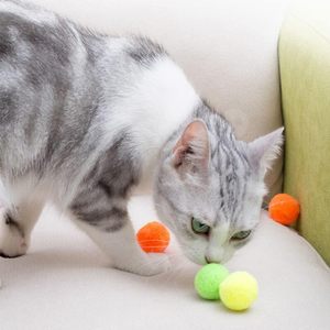 Shizhoo – boules à pompons pour chats, jouet d'entraînement interactif en peluche douce, couleurs assorties, ensemble de balles légères - Product Image 6
