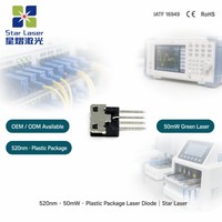 Diode laser verte scellée en plastique SHARP GH15250F8C 520nm 50mW pour module de test de communication par fibre optique télécom