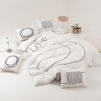 Nouveautés : Parure de lit personnalisable en textile de maison, style minimaliste, impression numérique, pour le commerce extérieur