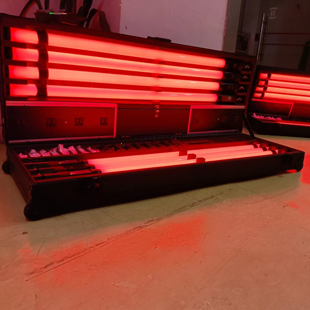 Wireless IP65 Battery-Powered Pixel Tube 360 Degree Full Color LED Spotlight with DMX Control for Stage Events