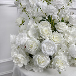 Los más nuevos centros de mesa de bolas de flores artificiales rosas románticas decoración de boda Pasillo Rosa flor en el suelo - Product Image 3