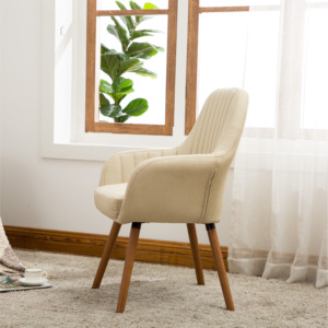 Sillón de tela contemporáneo Tuchico color canela, sillón moderno para sala de estar o dormitorio - Product Image 3