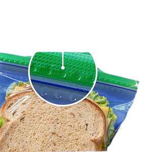 ถุงพลาสติกแซนวิชแบบใช้แล้วทิ้งเกรดซูเปอร์มาร์เก็ตภาชนะแบบมีซิปด้านบนสำหรับใส่อาหารกลางวันผักผลไม้ - Product Image 1