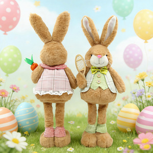 Standing Long Leg <b>Easter</b> Bunny Plush Figurine Tall Stuffed Rabbit Ornament for Spring Home Garden Decoration Kids Birthday <b>Gift</b> - Product Image 6