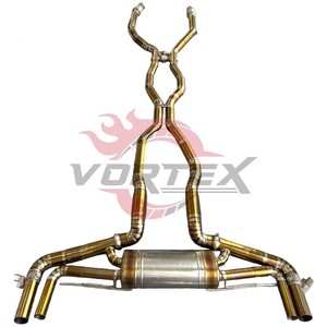 ท่อไอเสีย Vortex Sport Sound Gold Titanium Valved Muffler สำหรับ Mercedes GLE63S AMG 4.0T V8 ระบบ Catback - Product Image 1