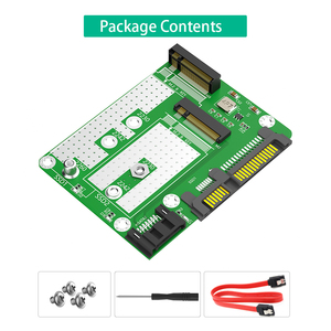 نسخة جديدة مزدوجة <span class=keywords><strong>M</strong></span>.2(NGFF) SSD إلى محول SATA3 مزدوج - Product Image 5