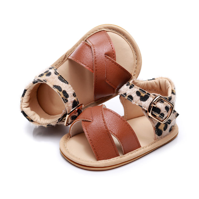 Sandalias de bebé con banda cruzada, zapatillas bonitas de verano