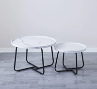 Ensemble de table basse convertible à cadre en métal de style traditionnel pour le stockage de meubles de salon