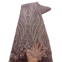 NI.AI Tulle africain perlé Net dentelle dentelle avec paillettes brodé tissu dentelle pour robe de mariée