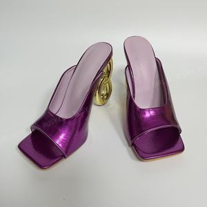 Sandali con tacco donna donna oro sandali con tacco donna donna donna sandali con tacco estate arancio bianco viola scarpe personalizzate abiti da festa <span class=keywords><strong>tacchi</strong></span> alti - Product Image 5