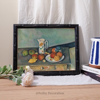 Tableaux de paysages européens et fleurs, art mural vintage de luxe sur toile avec cadre en bois pour décoration intérieure et mariage
