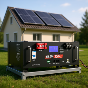 Batterie LiFePO4 51,2V 100Ah 5,12kWh avec écran LCD pour système solaire hors réseau - Product Image 2