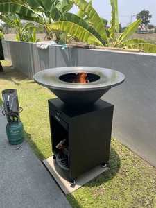 Barbecue au <span class=keywords><strong>charbon</strong></span> de <span class=keywords><strong>bois</strong></span> en acier corten pour extérieur, barbecue personnalisé pour terrasse et camping - Product Image 4