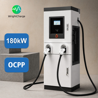 Nouveau chargeur EV DC double pistolet 180 kW CCS2 GBT OCPP RFID certifié CE FCC avec équilibrage dynamique intelligent pour complexe d'appartements WrightCharge