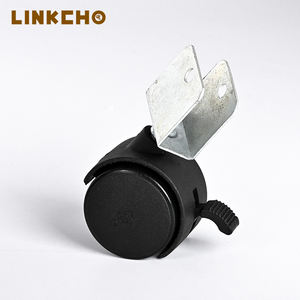 Roulette de frein pivotante en forme de U moderne roue silencieuse universelle en nylon 1.5 pouces école salle de bain salle de sport chaise de bureau poulie valise basse - Product Image 4