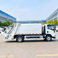 Camion compacteur de déchets ISUZU 4x2, camion de collecte des ordures à chargement arrière, véhicule compacteur à vendre