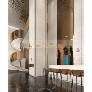 LL44 Customizable 304 316 Stainless Steel Water Wave Ceiling <b>Sheet</b> PVD Coated Hammered Ripple Panel for Commercial Building - Product Image 3