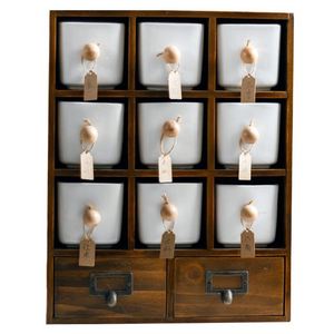 Juego de Recipientes Apilables Clásicos para Cocina, Recipientes de Cerámica con Soporte de Bambú - Product Image 1