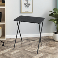 Table d'ordinateur pliable en bois convertible moderne pour les jeux dans de petits espaces Cadre métallique industriel Surfaces de bureau haut de gamme