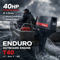 Moteur hors-bord 2 temps 40 CV 703 CC à essence, arbre court, pour bateau de pêche et petit bateau