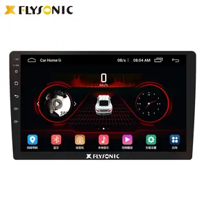 Flysonic 10.1 Inch Android Car MP5 Media Player Touch 2 Din Stereo Audio Built-in Split Screen/Rear Camera/MIC/RGB Car Radio