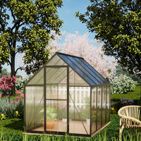 Serre extérieure portable moderne en aluminium avec panneaux en polycarbonate pour la maison jardin fleur plante jardinage espace de relaxation