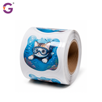 Étiquette autocollante personnalisée en vinyle imperméable, résistante aux UV, pour emballage, ordinateur portable, bouteille d'eau, avec n'importe quel logo