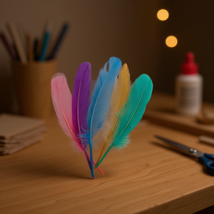 ILAN Pluma 14cm 5 Pezzi Piume Decorative Colori Assortiti - Product Image 3