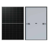 Panneau solaire monocristallin N-Type demi-cellule 430-450W, 108 cellules, verre simple, cadre en aluminium noir, module PV pour maisons