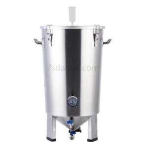Fermentador Cônico de Aço Inoxidável 304, Tanque de Fermentação de 30, 60, 70, <span class=keywords><strong>100L</strong></span> com Resfriador para Cerveja Artesanal - Product Image 1
