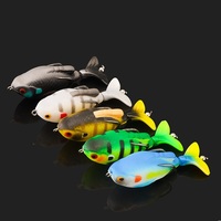 Yibo - Leurre souple en silicone flottant en forme de grenouille et de poisson pour la pêche en eau douce en rivière et en lac