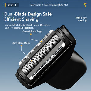 Nuovo Modello di Tagliacapelli per Uso Domestico con Base, Rasoio da <span class=keywords><strong>Uomo</strong></span>, Depilatore Facciale Ricaricabile USB 2-in-1 - Product Image 2