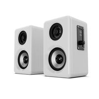 Haut-parleurs de jeu pour ordinateur PC avec casque, Bluetooth 2.0, 2 canaux, finition blanc brillant