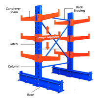 DJ Cantilever Racking Simple Double Face Bois Quincaillerie Aluminium Acier Étagère Bras Rack Stockage Entrepôt Heavy Duty