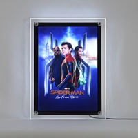 Boîte à lumière LED ultra-mince A2 A3 en acrylique, carrée, suspendue, murale, pleine couleur, 10000 lumens, pour publicité de crème glacée