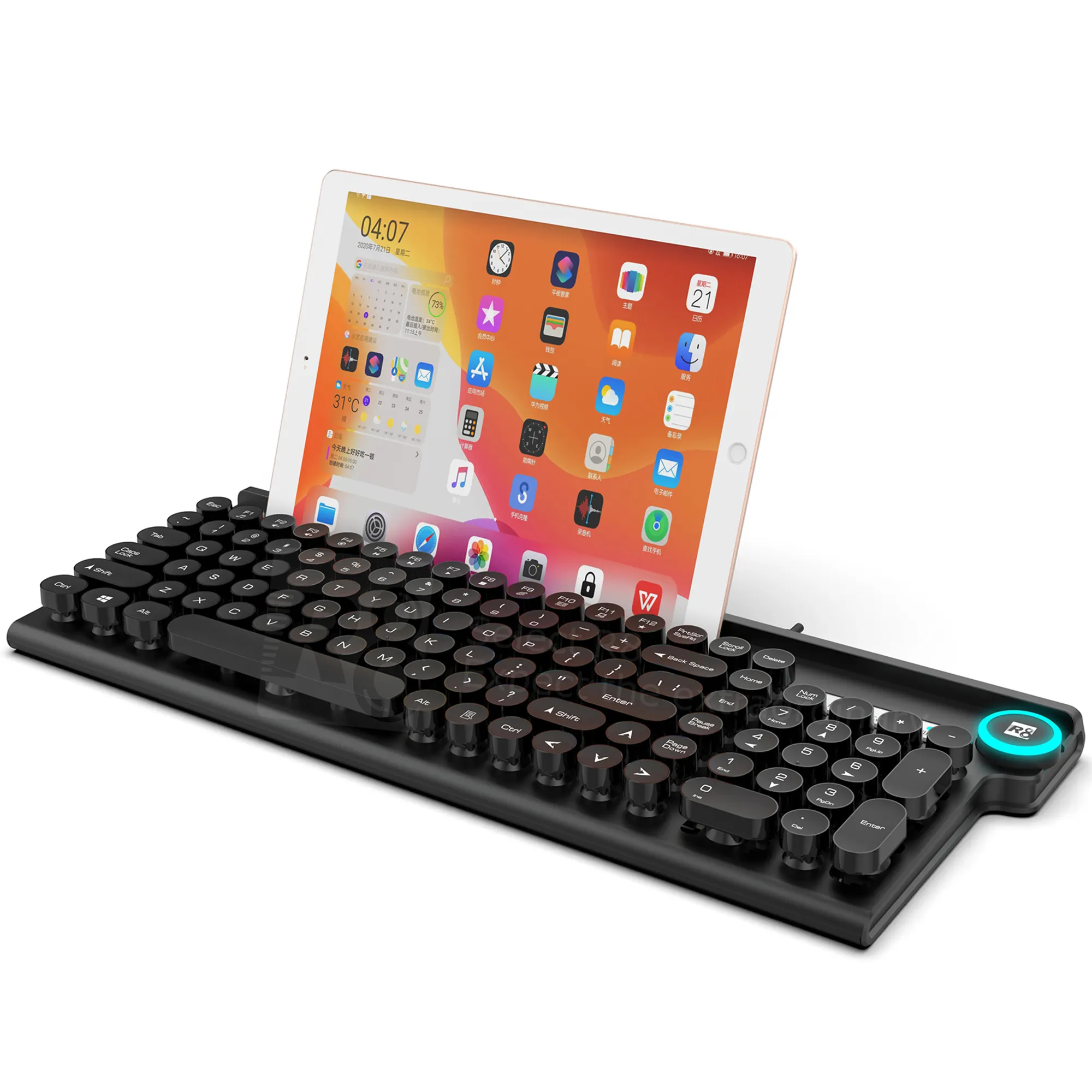 Clavier Teclado à dents bleues sans fil, 2023 touches, avec fente pour carte, pour PC et appareils mobiles, dernière collection 102