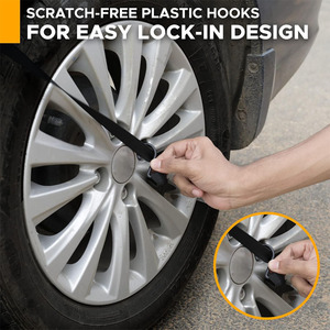 Housse <span class=keywords><strong>de</strong></span> pare-brise avant pour camionnettes, SUV, berlines, voitures, résistante aux intempéries, noire, anti-UV, imperméable, avec couvre-rétroviseurs latéraux - Product Image 5