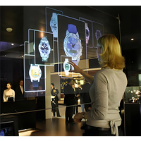 Écrans tactiles interactifs holographiques pour Windows, affichage transparent sur vitre, film électrique transparent avec écran OLED