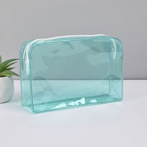 Bolsas de Maquillaje Personalizables de PVC con Logotipo, Bolsas de Cosméticos Portátiles con Cierre, MOQ Bajo, Tamaño Transparente/Colorido Personalizado - Product Image 3