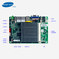 Carte mère industrielle robuste sans ventilateur 2 Lan J3710 DDR3L Max 8 Go SATA3.0 MSATA 6 COM 7 USB PS2