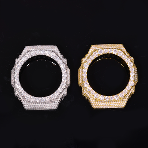 Accesorios de Lujo para Relojes, Caja de <span class=keywords><strong>Reloj</strong></span> Chapada en Oro de 18K con Diamantes Moissanite VVS1, Estilo Iced Out Buss Down, para Relojes <span class=keywords><strong>Casio</strong></span> GA2100 - Product Image 6