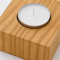 Portavelas de Madera Personalizado, Juego de Velas de Té con Nombre Grabado, Recuerdo de Boda, Decoración del Hogar, Venta al Por Mayor, Fabricante OEM