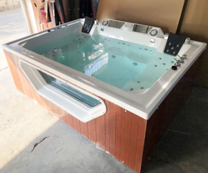 Tubo caliente spa al aire libre 5 personas de lujo vetrorresina piscina sin fin Bañera fordable adulto American Balboa System Xingxiao <span class=keywords><strong>motor</strong></span> - Product Image 1