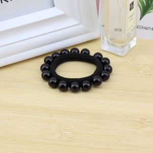 Élastiques à cheveux en tissu avec perles pour femmes, bandeaux décontractés avec perles, couleurs mélangées aléatoires, haute qualité - Product Image 3