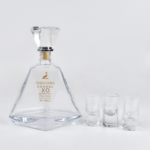Customized Luxury Wine Bottles For Whisky Xo Rum Glass Bottle With Stopper