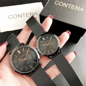 <span class=keywords><strong>Orologio</strong></span> al Quarzo con Cinturino in Rete di Acciaio Inossidabile <span class=keywords><strong>Nero</strong></span>, per Uomo e <span class=keywords><strong>Donna</strong></span>, Personalizzabile con Logo, Regalo di Moda - Product Image 2