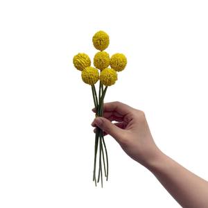 Kunden spezifische 6-Kopf künstliche Blumenstrauß Gold kugel für Haupt dekoration für DIY Blumen kunst-Fabrik Großhandel Weihnachten Ostern - Product Image 5
