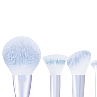JLY Ensemble de 11 pinceaux de maquillage miniatures colorés pour les voyages, poils synthétiques, pinceaux pour le visage et les yeux, kit de pinceaux portable